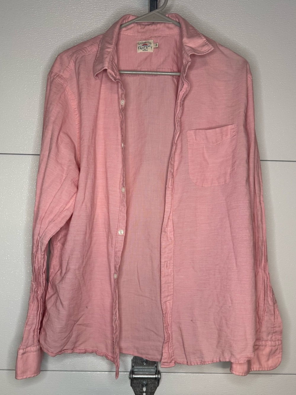 Faherty Linen Long-Sleeve Button-Down Shirt